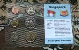 world coins set singapur type 1a
